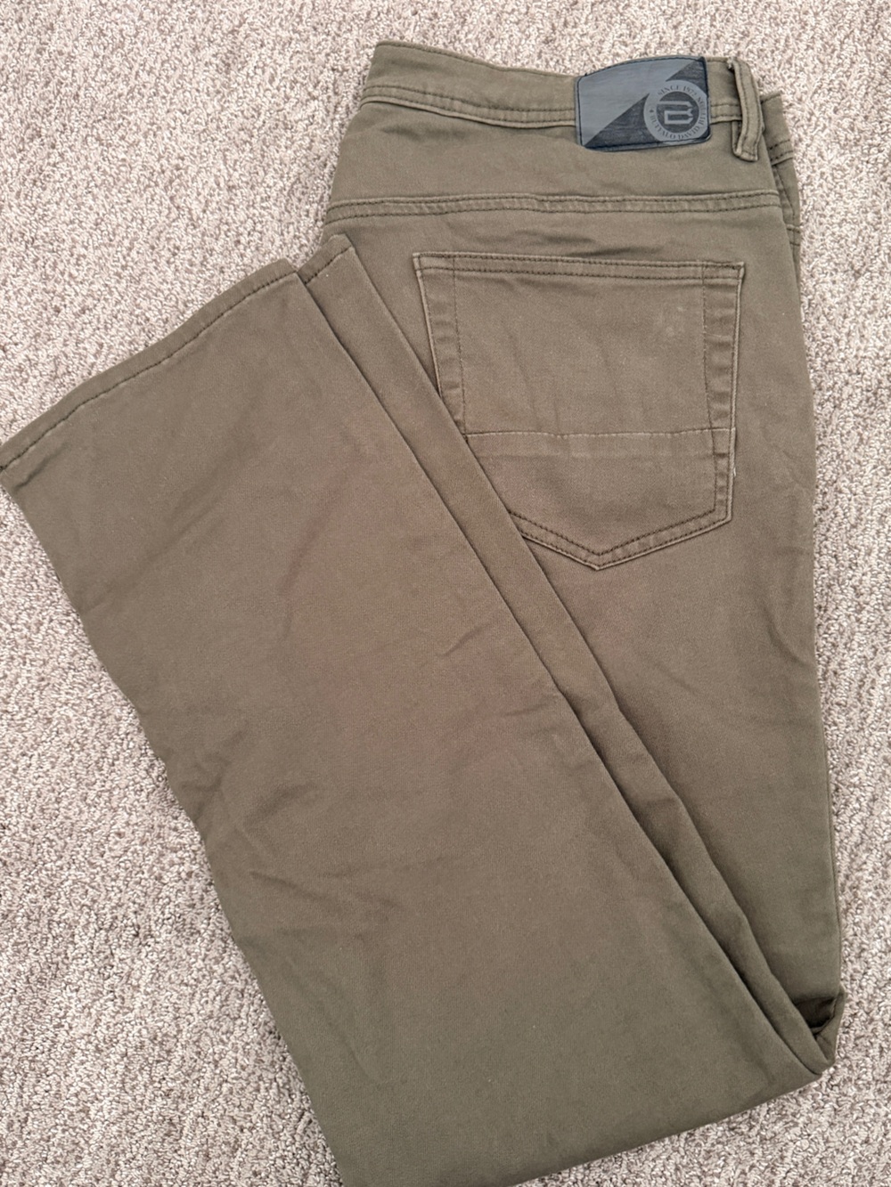 Buffalo David Bitton Olive-Tone Straight Leg Pants
